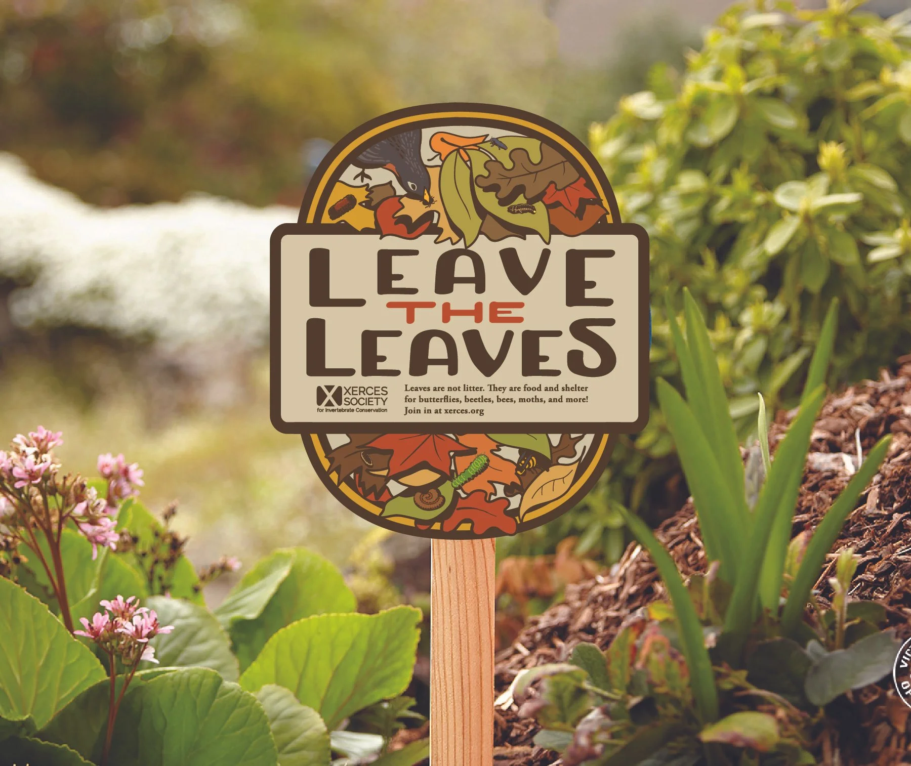 Leaves the Leaves Garden and Yard Sign — Victory Garden of Tomorrow